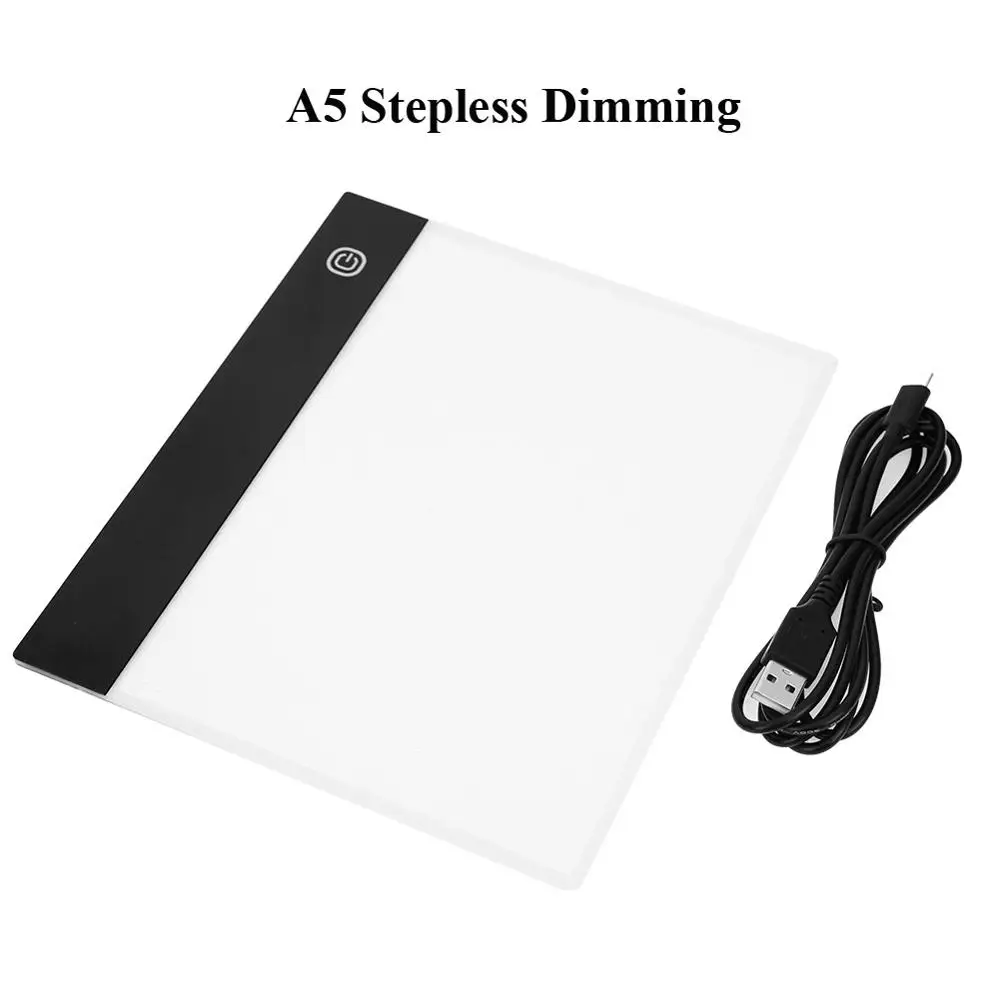 A5 Stepless Dimming A3/A4/A5 графический планшет, цифровой планшет для рисования, светильник, панель, светильник, панель для отслеживания, светодиодный дисплей, панель - Цвет: A5 Stepless Dimming