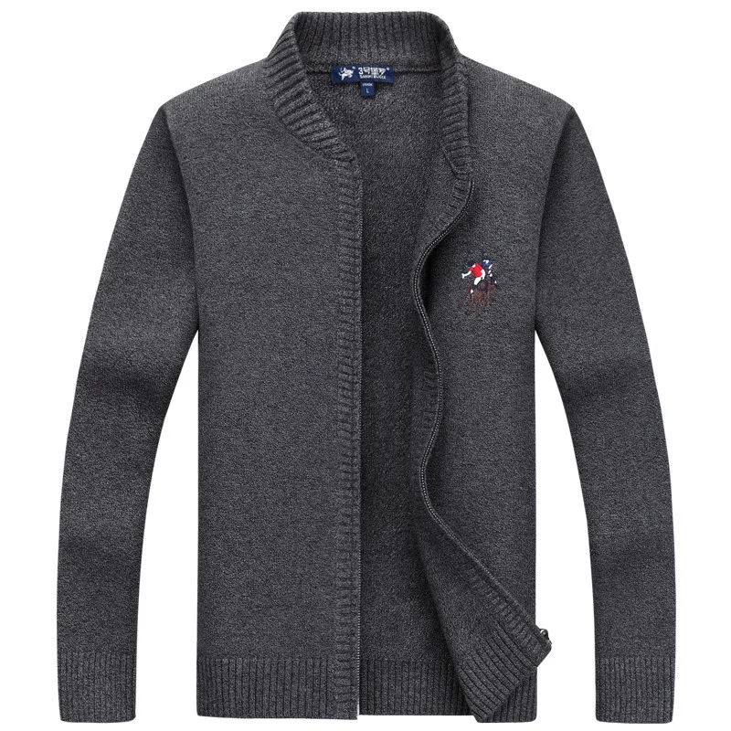 Мужские свитера на весну 2021 Новое поступление кардиган молнии с 3D вышивкой
