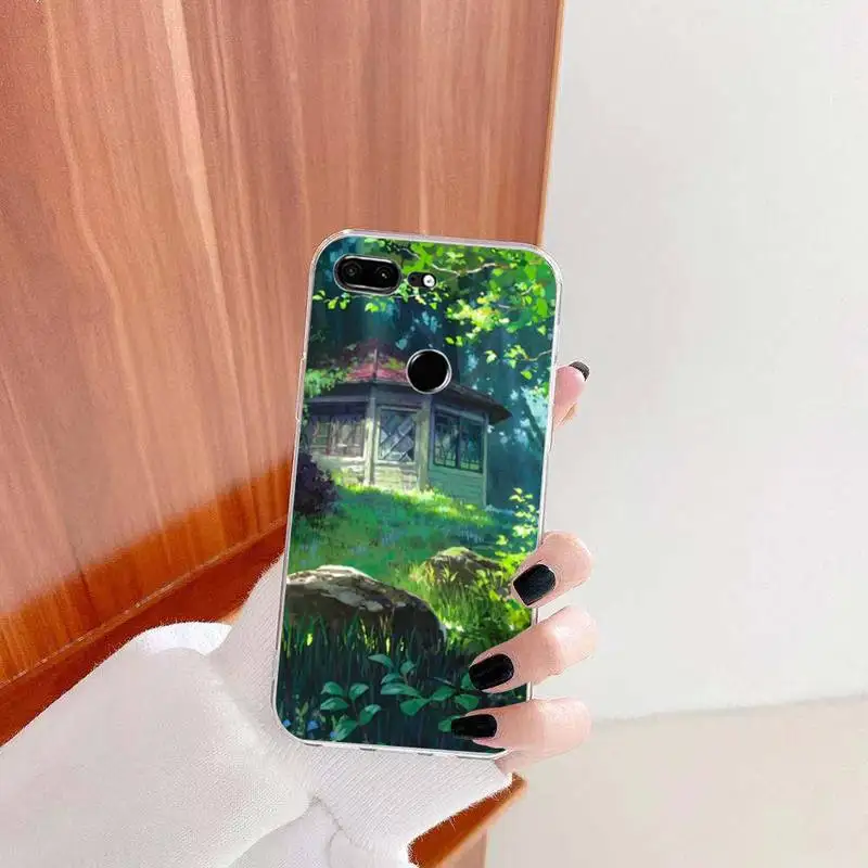 Cottagecore цветочный пейзаж чехол для телефона прозрачный Huawei honor P mate 40 20 30 10 50 i 9 x pro lite