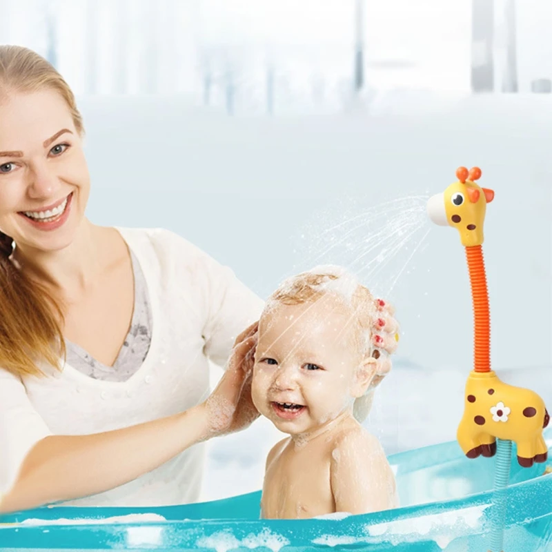 

Babies Bath Shower Head Electric Giraffe Shower Head with 360° Rotate Direction