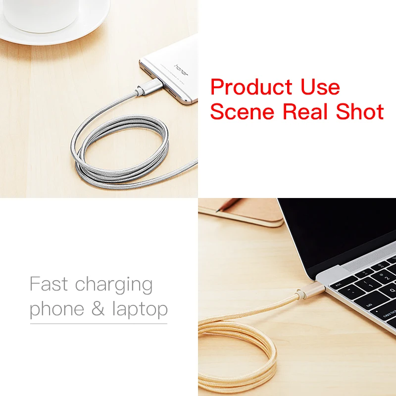 Shuliancable USB Type C Cable braided Data Fast Charger Cable For Samsung Xiaomi Redmi Note 7 Mi 9t USB-C Cabo Wire 1m 1.5m 2m