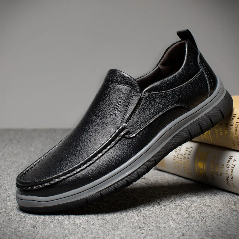 

2020 Genuine Leather Shoes Men Loafers Slip-on Men Casual Shoes Fashion Brand Male Footwear A2771
