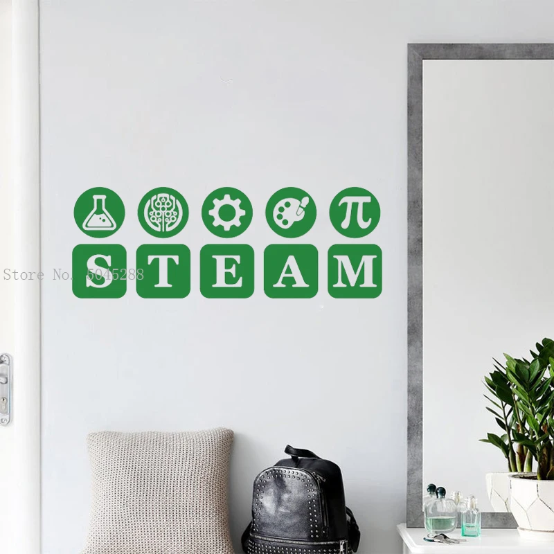 Паровая Наклейка на стену научная техника искусство математика знак виниловая