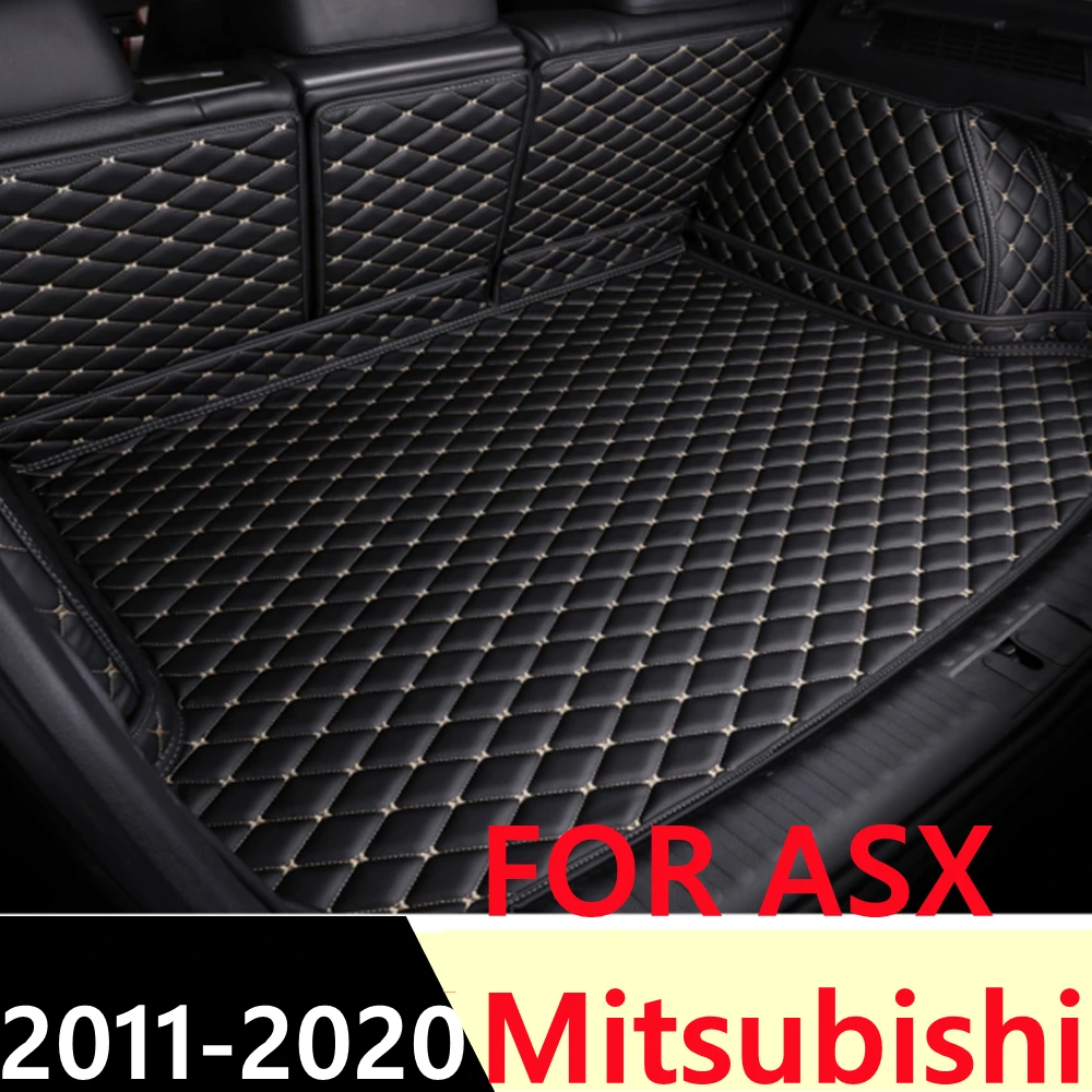 

SJ Custom Fit Full Set Waterproof Car Trunk Mat AUTO Parts Tail Boot Tray Liner Cargo Rear Pad Cover For Mitsubishi ASX 2011-20
