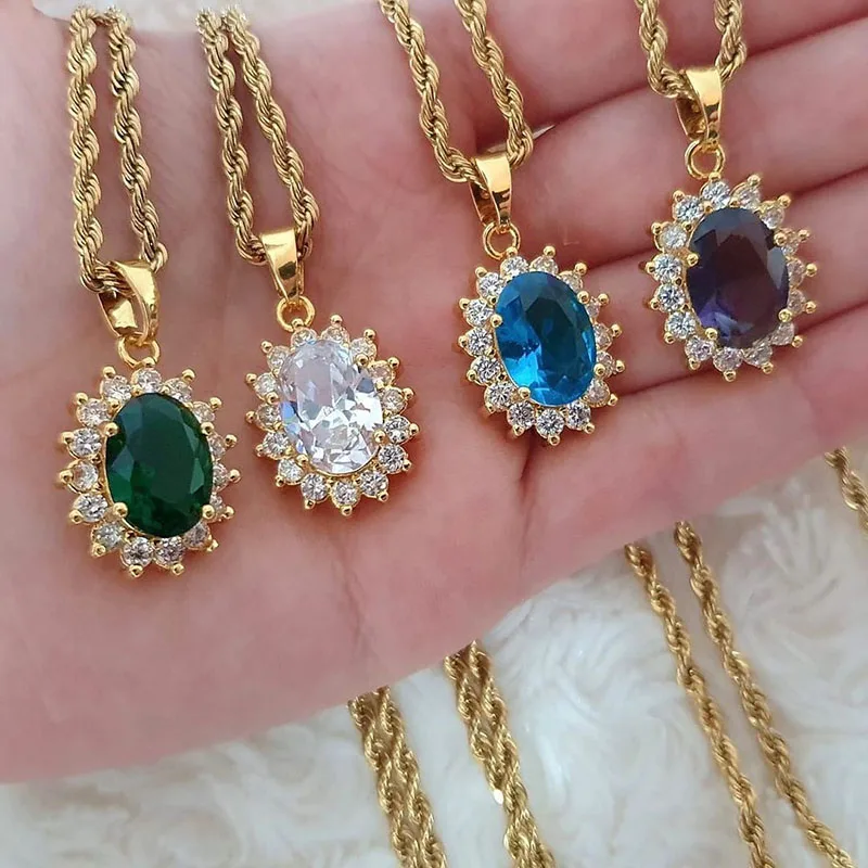 YC-UPGO Vintage Colorful Necklace For Women Retro Red Crystal Round Shape Pearl Choker Necklaces Gifts Jewelry | Украшения и