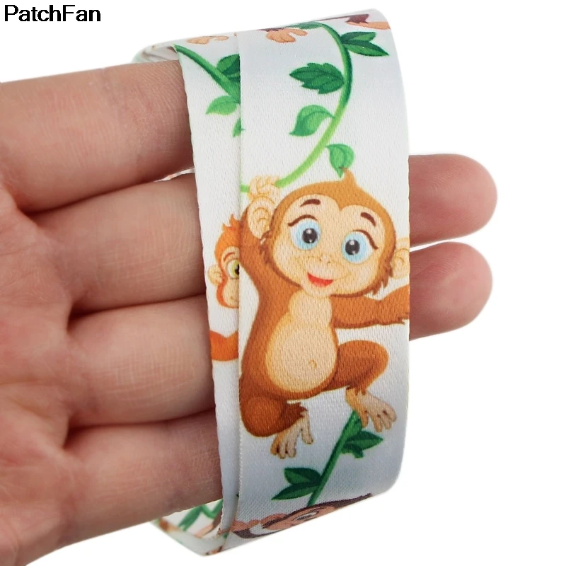 

20pcs/lot Patchfan Newest monkey animals style lanyards neck straps for phones keys bead id card holders keychain webbing A2759