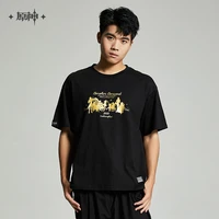 genshin impact official concert promotional graphics printed t shirt short sleeved t shirt 100 cotton boy girl oversize clothes