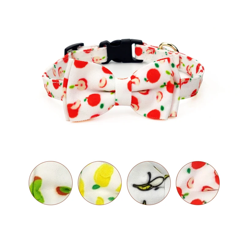 

All Seasons Puppy Dog Products Poodle Pit Bull Fruits Pattern Lead Dog Leashes Collar Personalized Address Tags Collar for Dogs