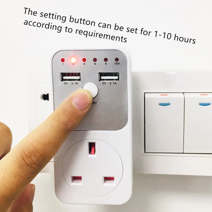 Двойной USB разъем Синхронизации таймер обратного отсчета розетка контроллер для мобильного телефона MP3 E2S