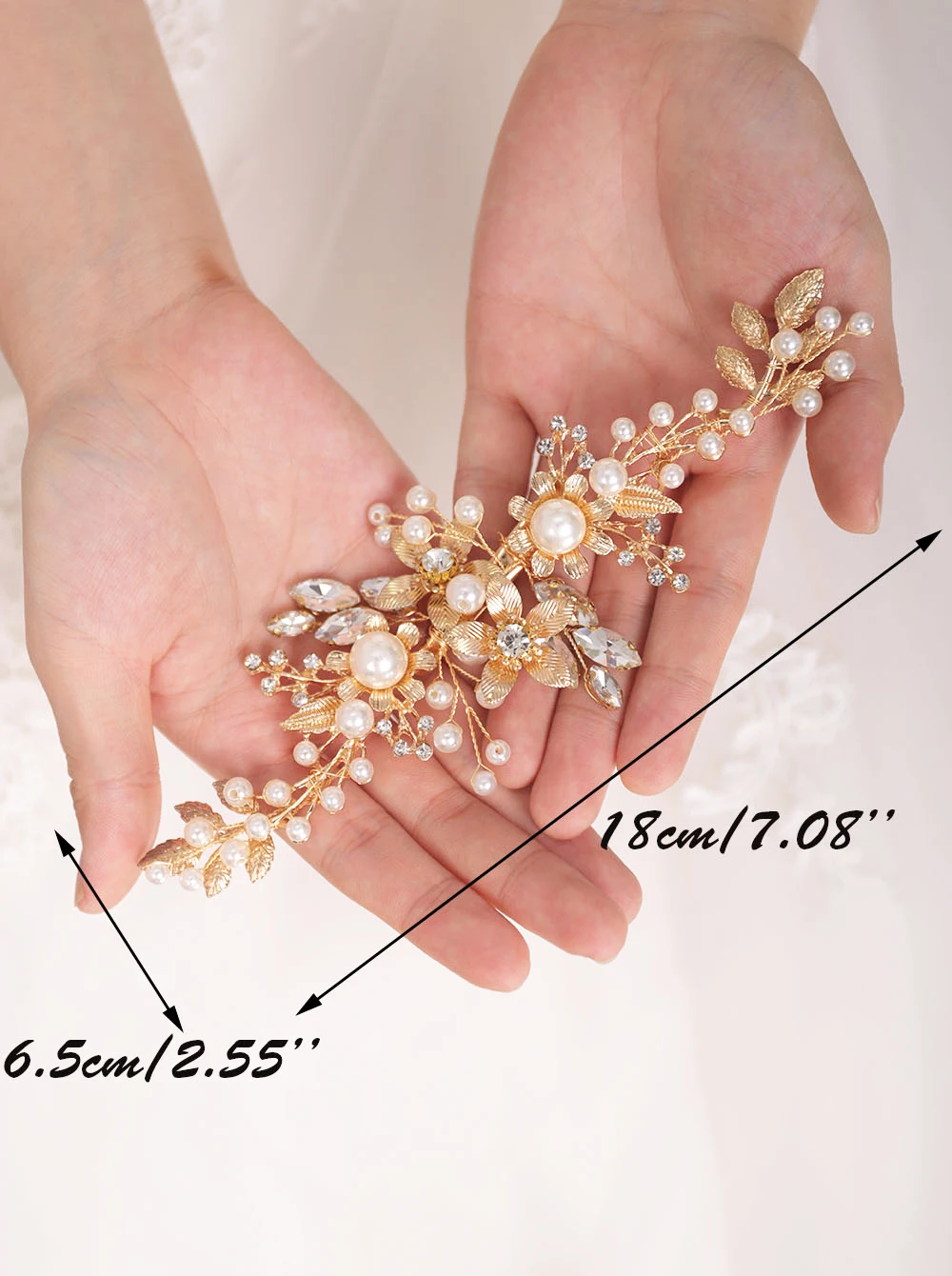 Благородный цветок золотой жемчуг кристаллы стразы феи женские Украшения