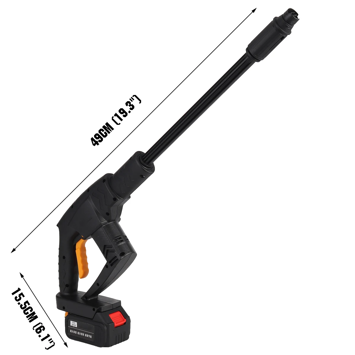 Купить Беспроводной водяной пистолет высокого давления для мойки автомобилей, 10000 мАч, литиевая батарея, портативный генератор пены для мойки высо...