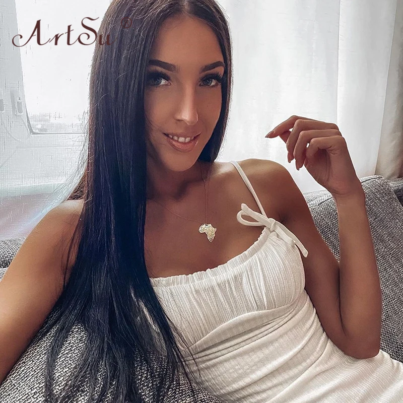 Женское мини-платье с бантом ArtSu Белое Облегающее платье рюшами и открытой спиной