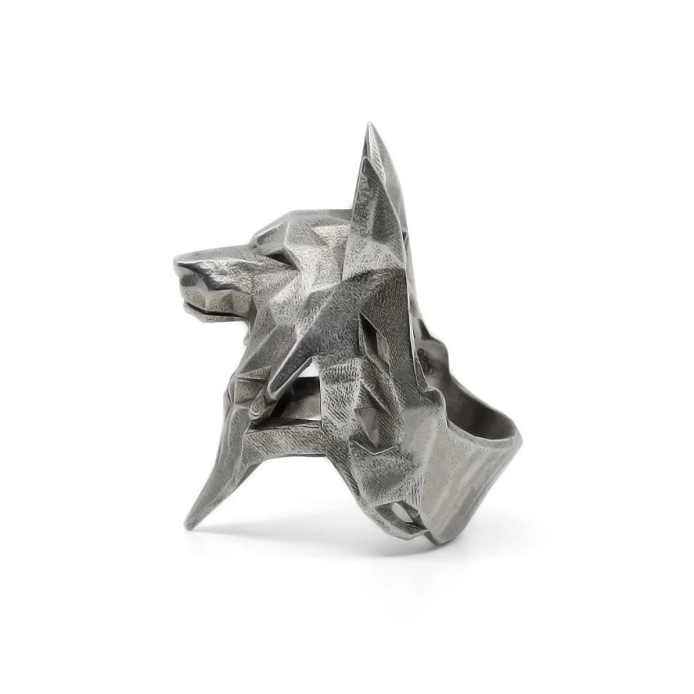

Wolf 316L Stainless Steel Ring Titanium Steel Jewelry Men's Fashion Minimalism Animal Biker Jewelry for gift