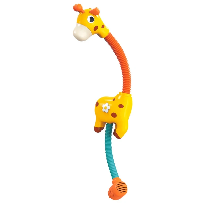 

Bath Toy Water Sprinkler Swimming Pool Toy Bath Playing Giraffe Shower Rose Toy for Bathtub Infant Bend Free Non-Mold