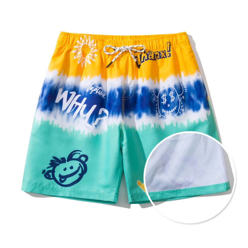 Летние Пляжные штаны для плавания мужские повседневные боксеры шорты с