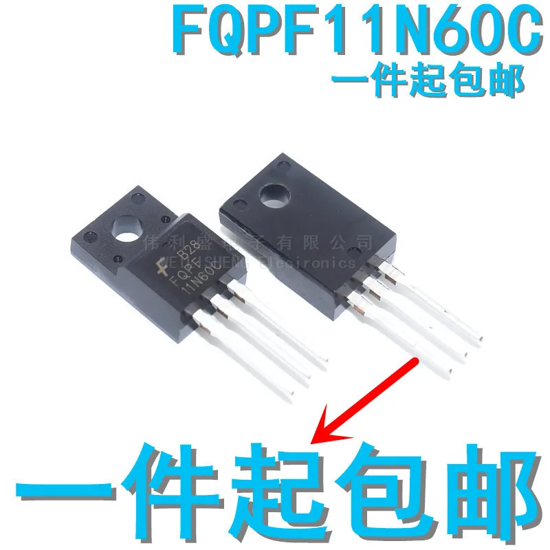 10 шт./лот FQPF11N60C Новый внедорожный транзистор полевого эффекта MDF11N60 MOS 600 в 11 а