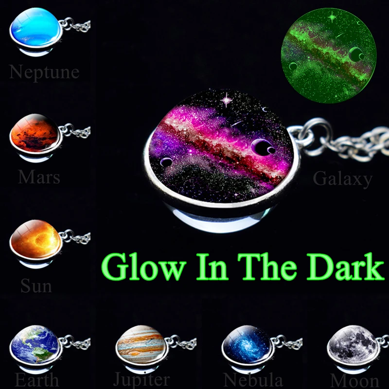 Ожерелье светящееся в темноте галактика космическая планета Вселенная