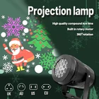 Рождественский автоматический вращающийся светодиодный проектор с 16 узорами, водонепроницаемый внутренний Рождественский прожектор, ночники, ландшафтные светильники