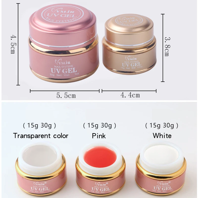 Гель для наращивания ногтей 15 г 30 натуральный розовый прозрачный Камуфляжный