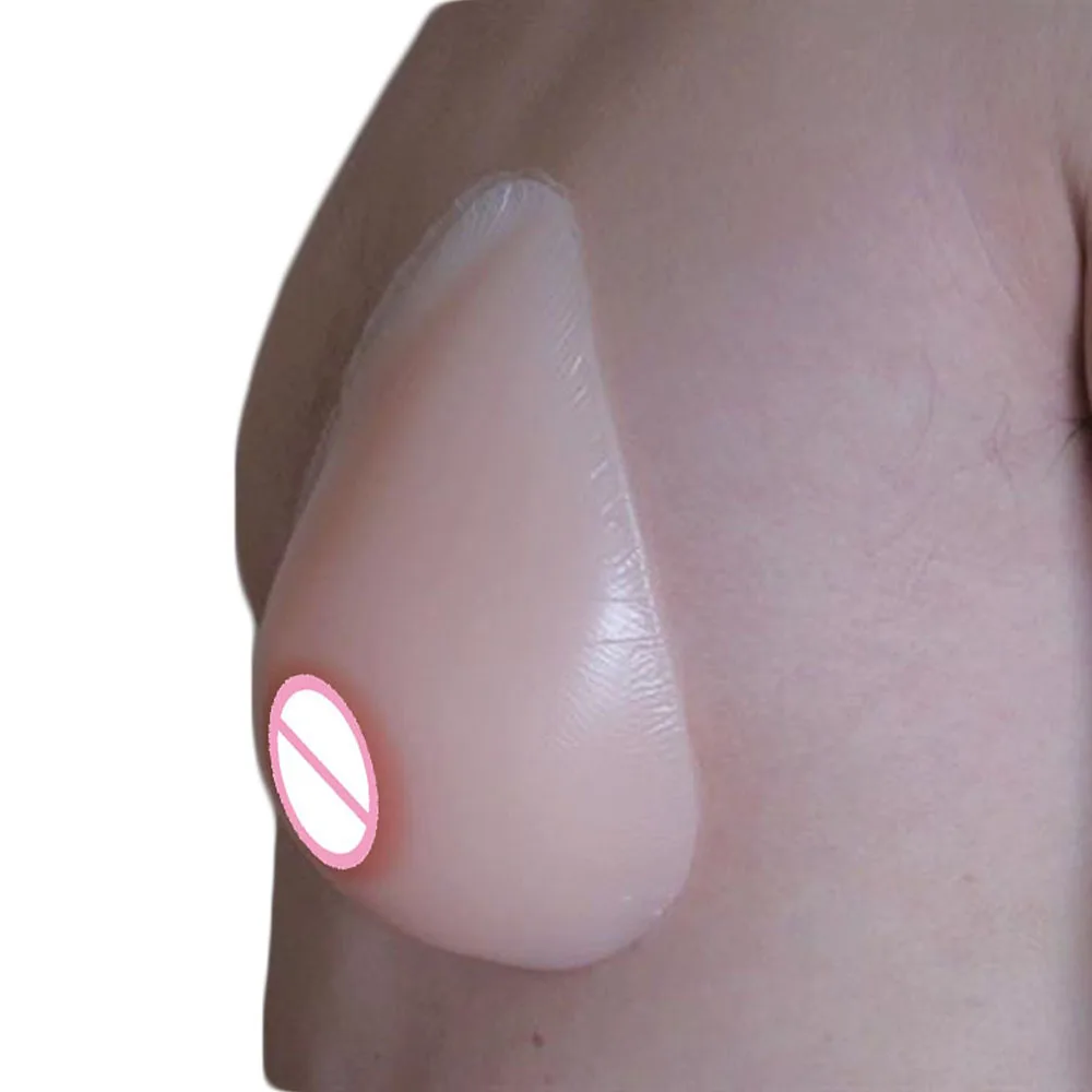 Transgender Self Adhesive To Crossdresser of Silicone Breast Teardrop Fake Boobs 300g/pair Small Size 32AA