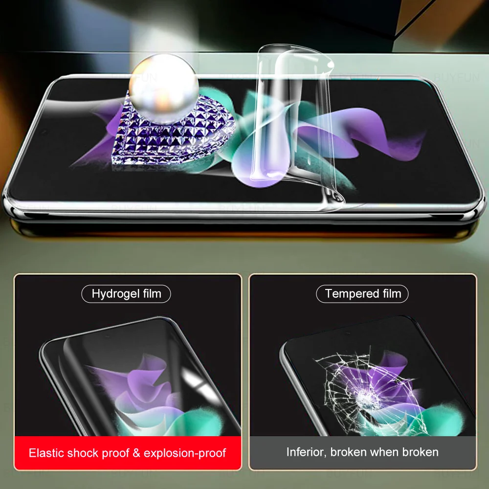 Передняя + задняя Гидрогелевая пленка для Samsung Galaxy Z Flip3 5G защитная крышка