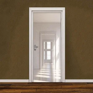 Самоклеящиеся водонепроницаемые Наклейка на стену дверь обои из ПВХ, современные 3D объемные креативные наклейки сделай сам для двери, домашний декор, гостиной