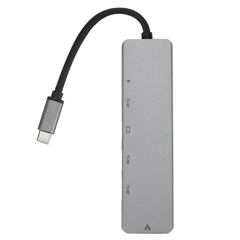 6 в 1 концентратор Usb Type C Hdmi 4K для Gigabit Ethernet Rj45 Lan адаптер Pro Thunderbolt зарядное