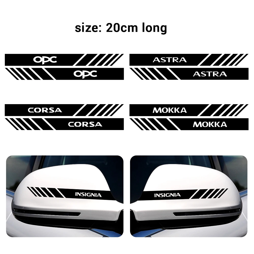 Автомобильные наклейки на зеркало заднего вида 2 шт. для OPEL opc Astra Corsa Mokka vectra Tigra