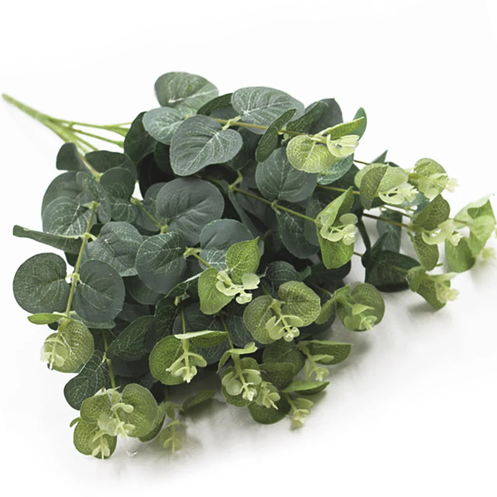 20 головок Искусственный лист для денег эвкалипт имитация шелковой ткани зеленое
