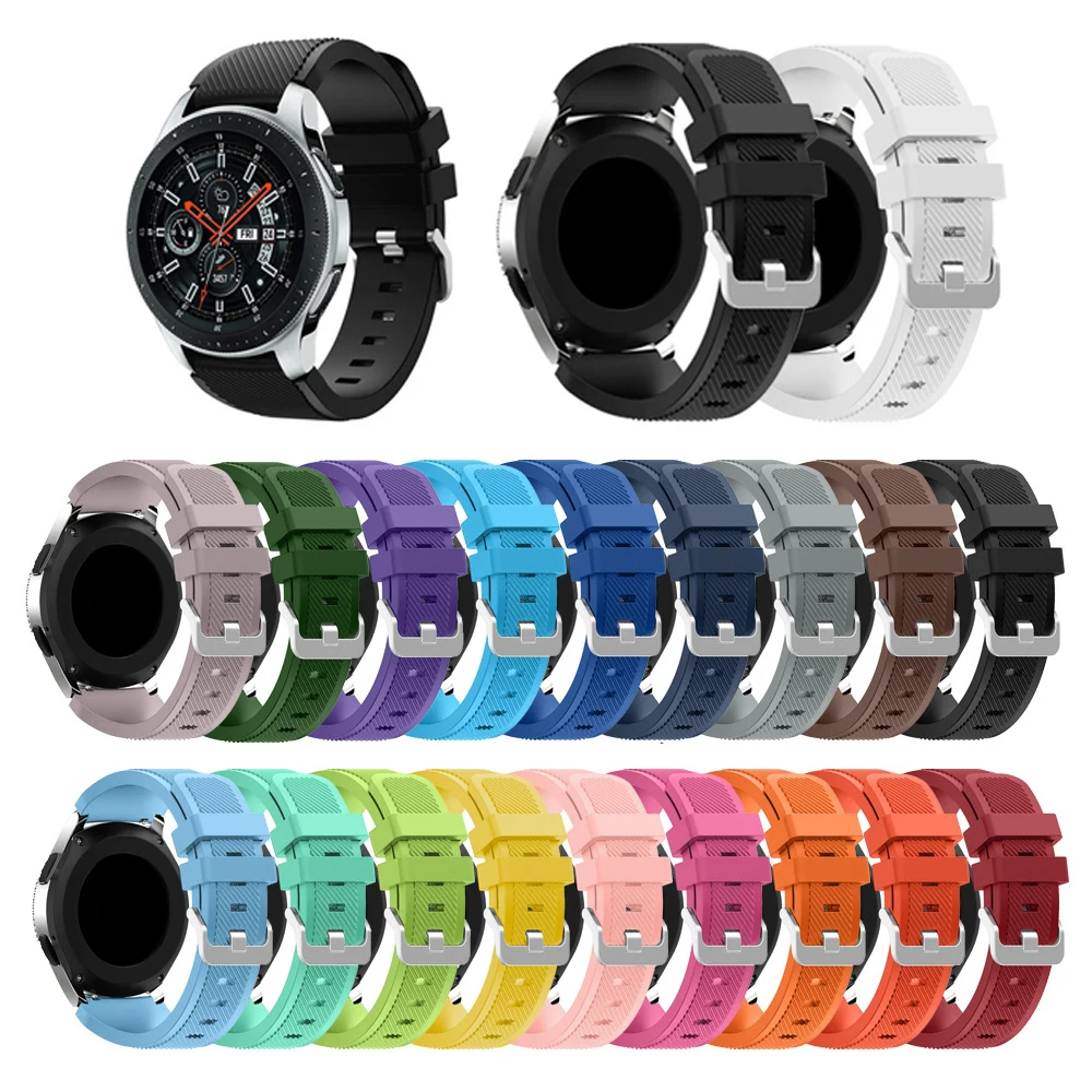 

Ремешок силиконовый для Samsung Gear S3 Frontier Classic, сменный спортивный браслет для наручных часов Huawei Watch GT, 22 мм