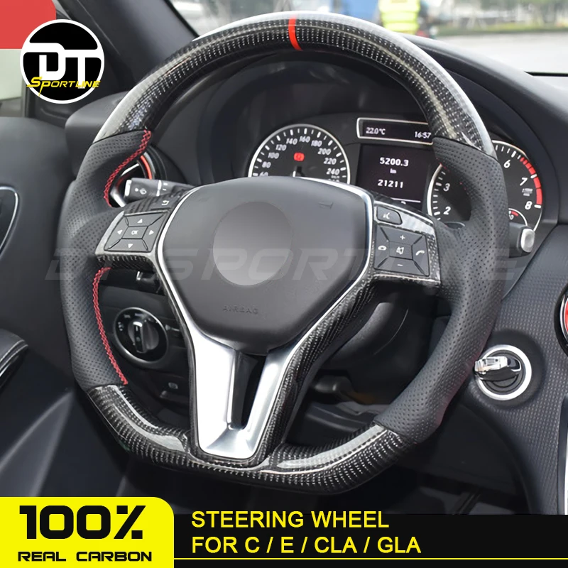 Руль из углеродного волокна для C class C200 E200 CLA180 CLA200 C180 W205 W292 W117 W213 GLA MB заказной руль