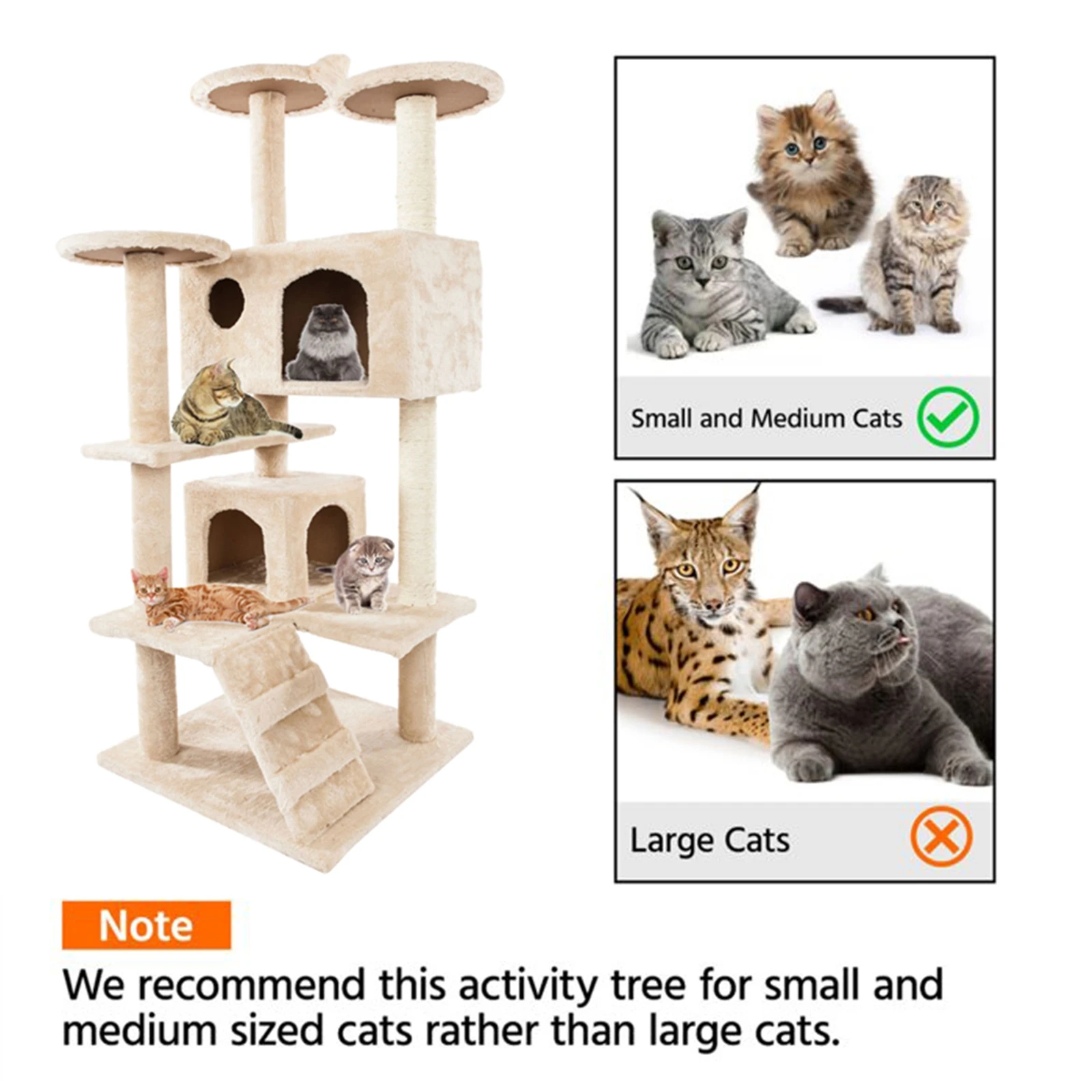 

Cat's Tree Cat Jumping Toy with Ladder Scratching Wood Climbing Tree for Cat Climbing Frame Cat Furniture Scratching Post Pet Ho