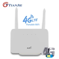 tianjie 4g cpe router unlockedminiwirelessportable mobile hotspot wifi with lanwan rj45 port sim card gateway 300mbps modem