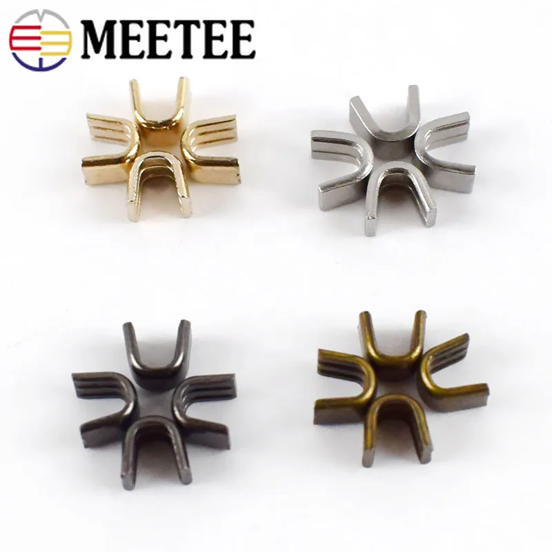 Meetee 20 шт. латунные U образные застежки молнии нескользящие для 3 #5 #8 #10 # металла