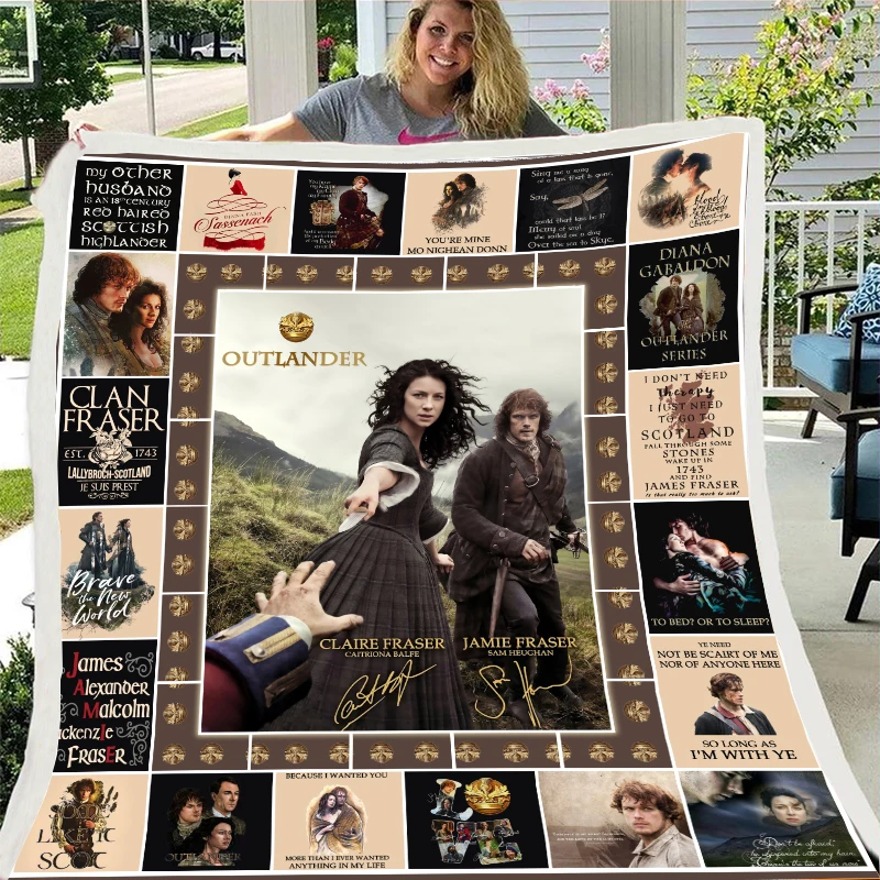 

SOFTBATFY Outlander Season 4 All Season Quilt Blanket for Bed Soft Warm Blanket Cotton Quilt Dropshipping