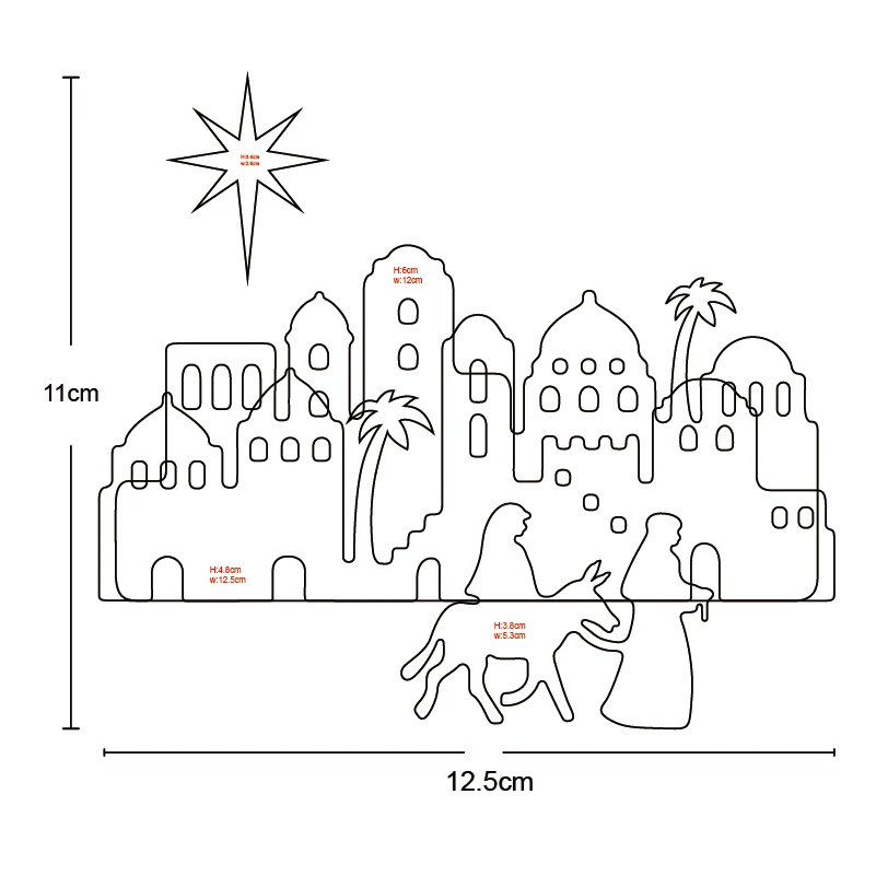 Металлические штампы для вырезания в виде верблюда форма украшения скрапбукинга
