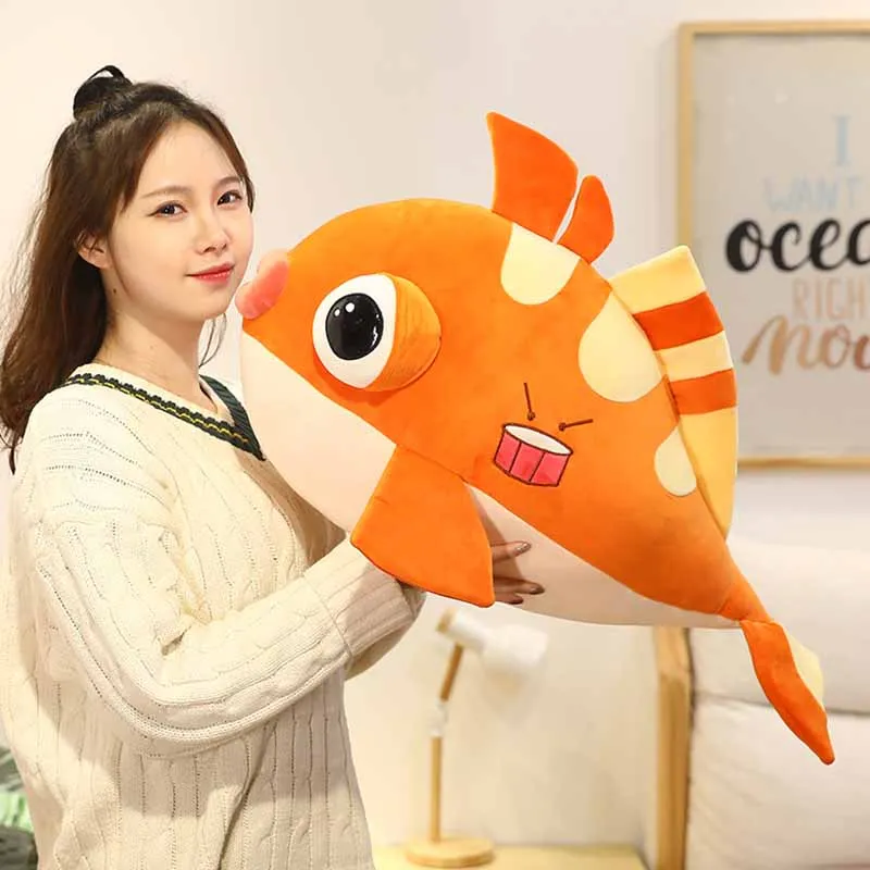 

30/45/65cm 3 patterns Plush Real Life Tropical Fish toys Stuffed Grouper doll plush toys fish pillow Luxury filling gift for kid