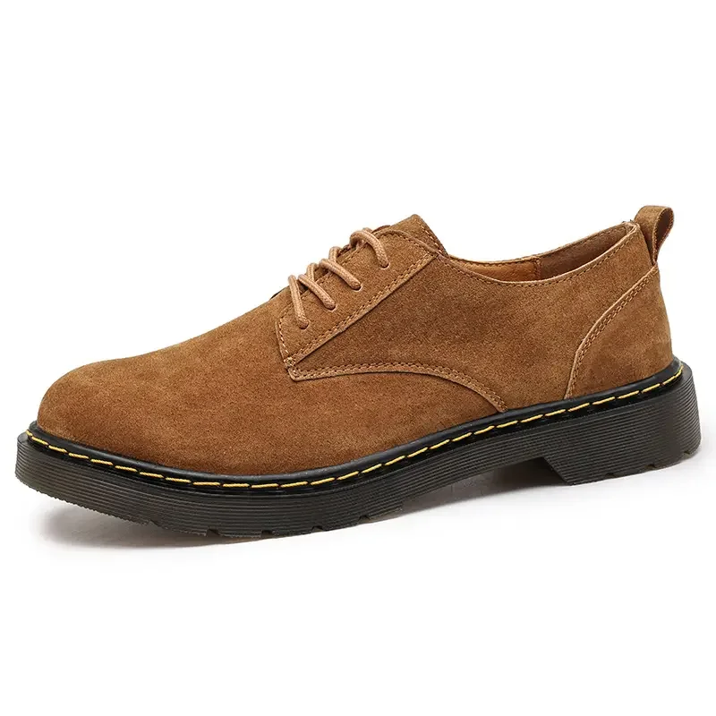 

B04 Men's Shoes Autumn New Men Comfortable Wear-resistant Youth Tide Shoes Work Pigskin Manual Leisure High Quality Head Shoes