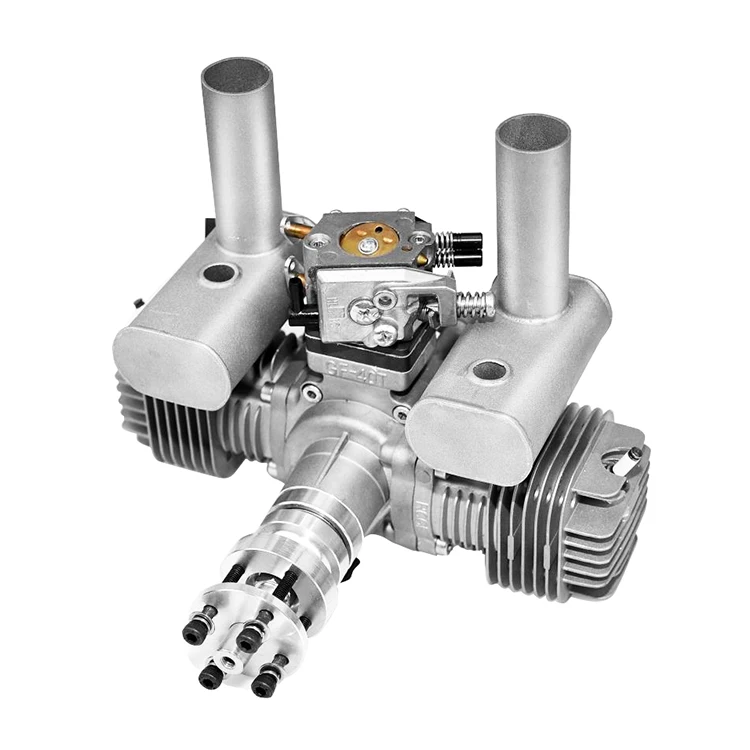 RCGF 40cc двухцилиндровый бензиновый/бензиновый двигатель двойной цилиндр с глушителем/зажигание/Свеча зажигания для радиоуправляемой модели самолета