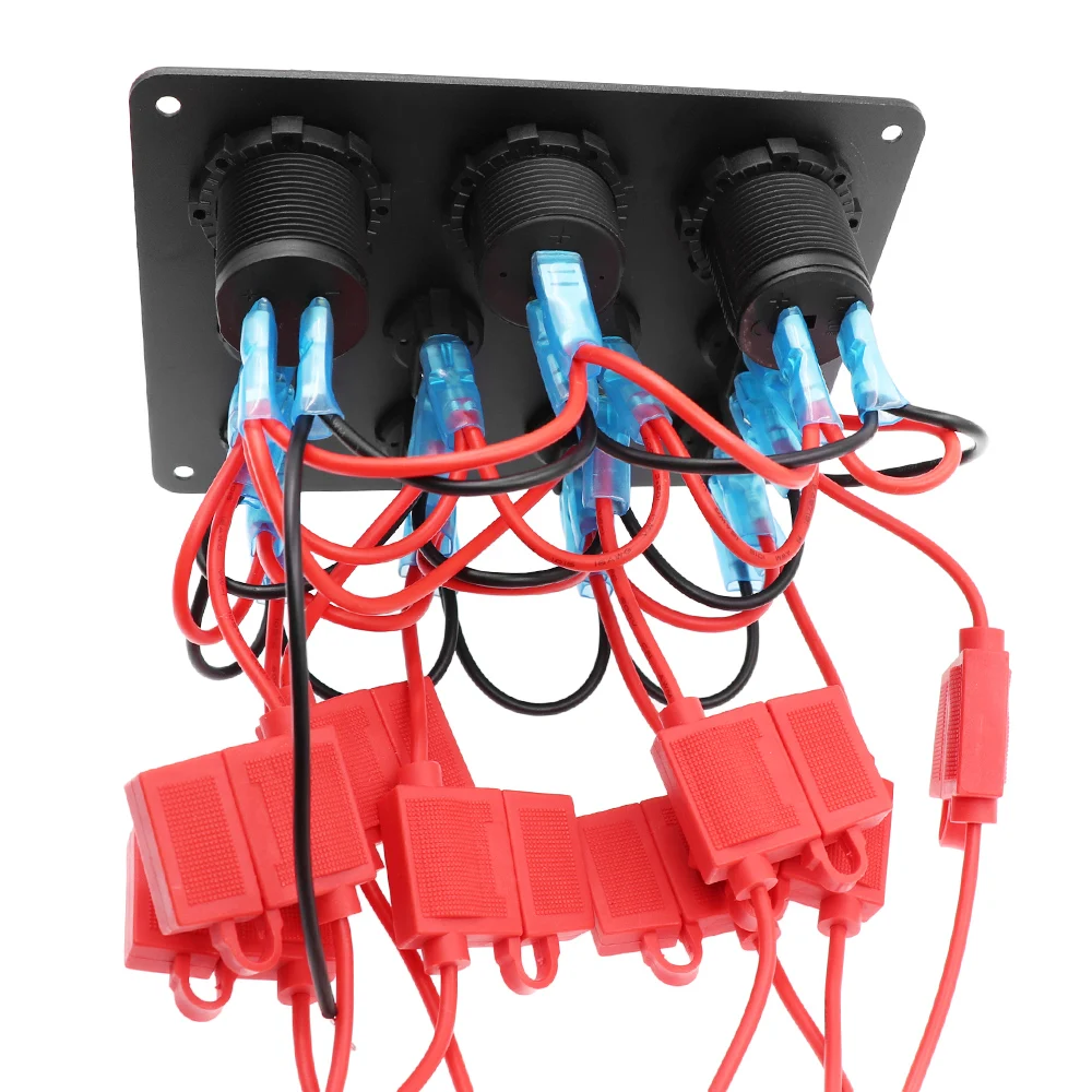 Светодиодная панель переключателя для автомобиля лодки 8 клавиш 12 ~ 24 В с цветным