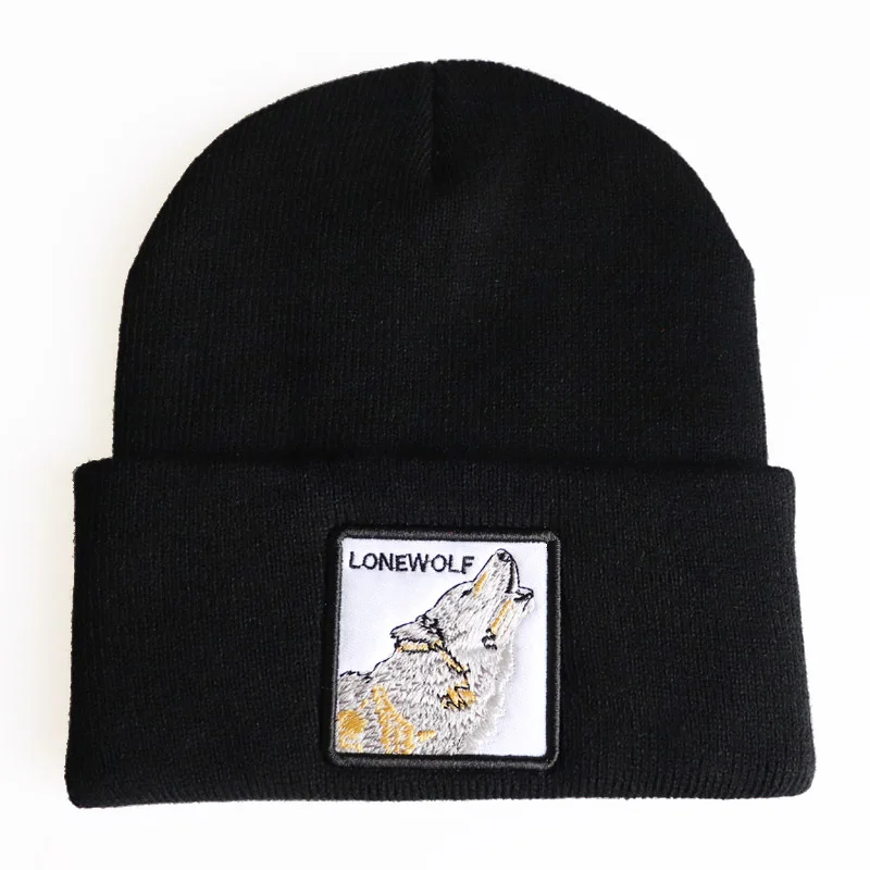 Новый член шапочка с животными Кепки Для мужчин теплая вязаная детская Шапки для