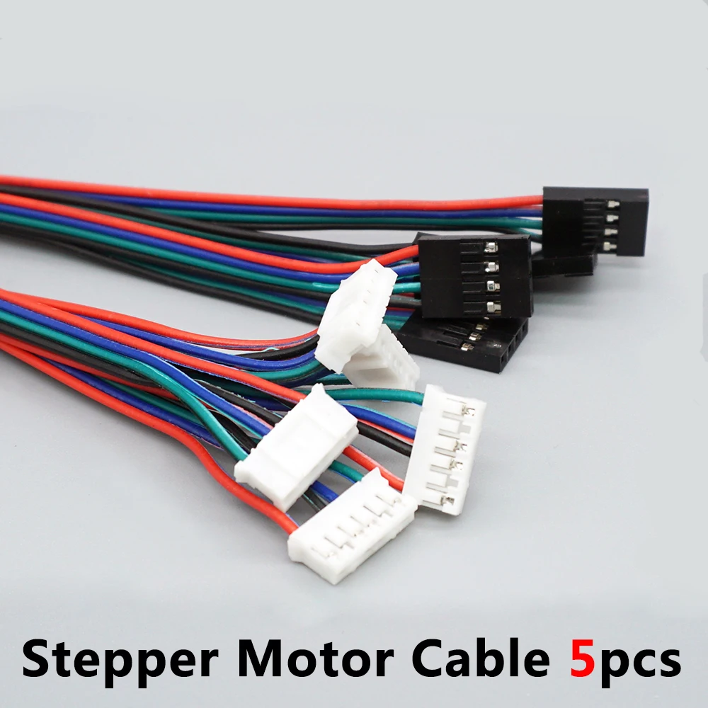 3D Printer Parts Stepper Motor Cable 1M/2M 2.54 4pin-XH2.0 6pin for Stepper Motor Cable Connector 5pcs/Lot