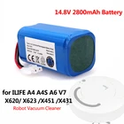 Аккумулятор для пылесоса Chuwi ecovacs V7s, A6, V7s pro, A4, A6, 14,8 в, 2800 мА  ч