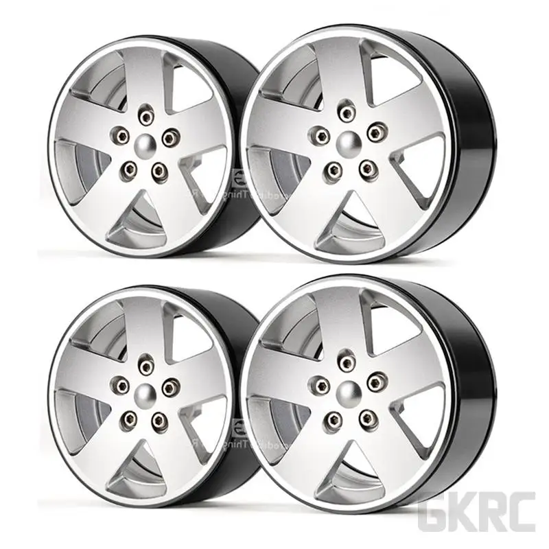 2,2 дюймов металлический обод ступицы колеса Beadlock для 1/10 Rc Гусеничный автомобиль Trx4 Defender Bronco Rc4wd D90 D110 осевой Scx10 90046 Jimny Cfx Vs4 - Цвет: 4PCS