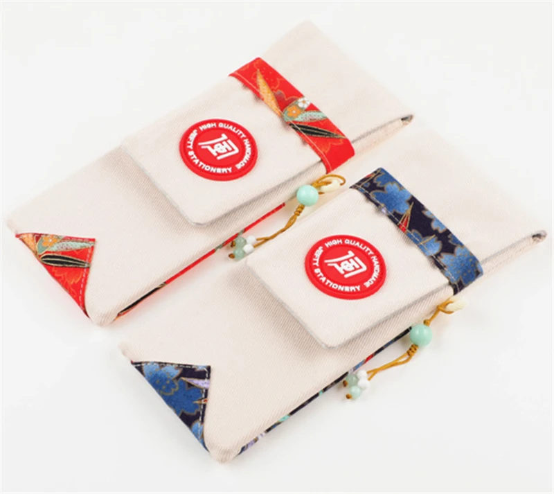 Японский стиль бамбуковый пенал с принтом в виде листьев для ручки студенческий