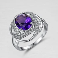 zircon ring pendant single product ladies ring mini fashion creative closed metal ring colorful decorative party ladies jewelry