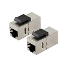 2 шт. RJ45 Keystone Jack Cat6 экранированный модульный муфта с защелкой 8P8C Разъемы Ethernet LAN Сетевой кабель удлинитель адаптер