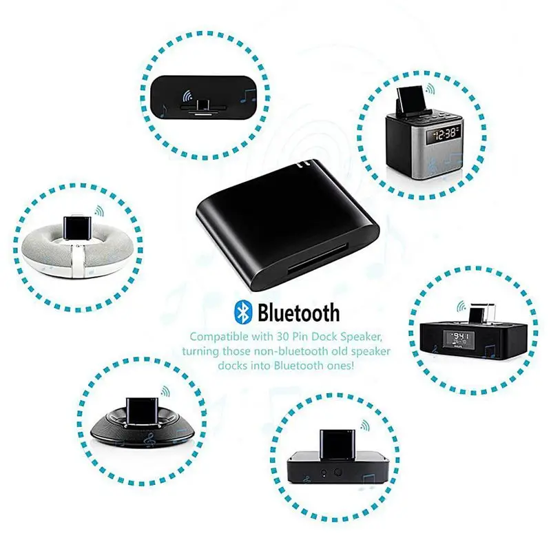 30pin Bluetooth адаптер 4 1 A2DP аудио музыкальный приемник для Bose Sounddock и 30Pin iPhone iPod