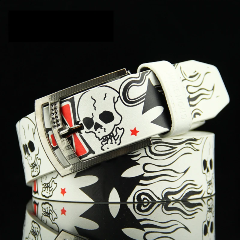 Женский декоративный ремень в виде черепа стиле панк ремни для джинсов и