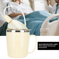 feeder beaker clinical nursing straw drinking water vacuum cup for puerpera elderly patient food grade stainless steel thermos